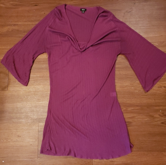 Mossimo Womens Bergundy Sweater Tunic - Picture 2 of 3